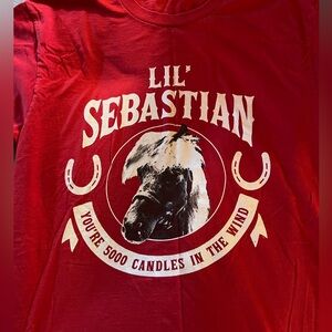 Lil' Sebastian, Parks and Rec., Red Graphic Tee